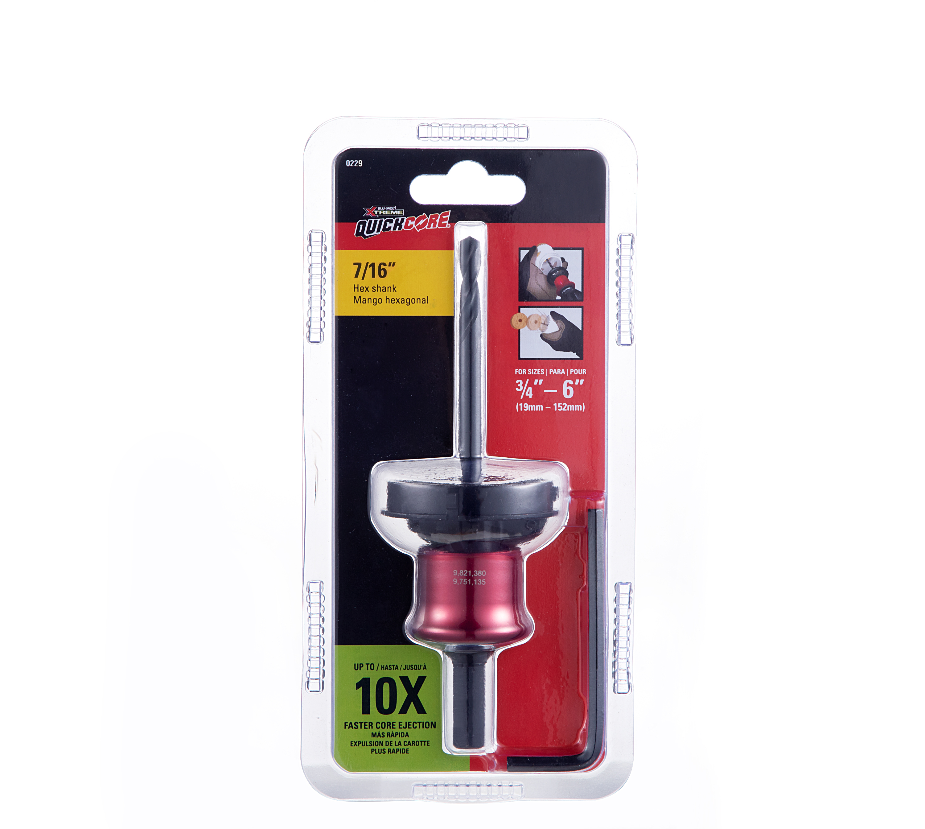 BLU-MOL XTREME QUICKCORE MANDREL ASSEMBLY 7/16" SHANK
