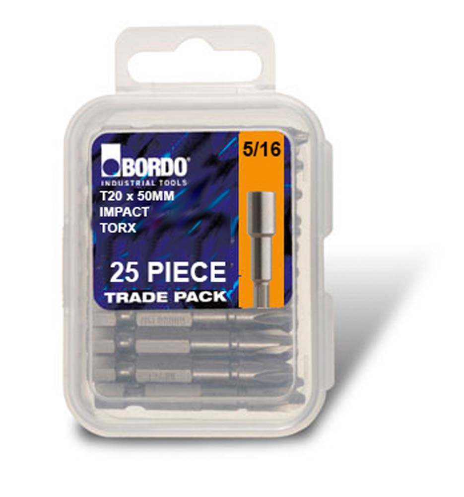 BORDO SCREWDRIVER BIT IMPACT TORX T25 x 50mm (25PK)