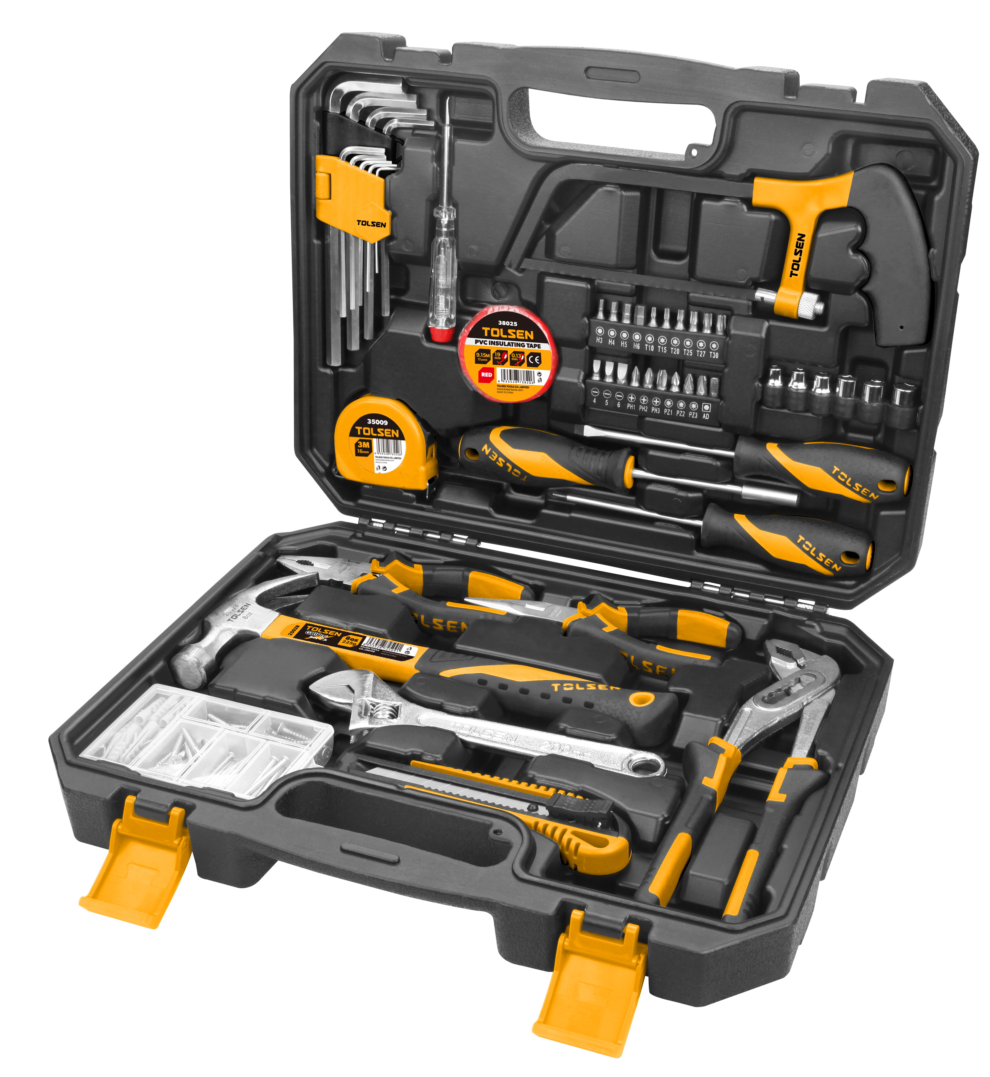 TOLSEN HANDYMAN TOOL SET  IN PLASTIC CASE 119PCS